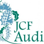 2-color JCF Audio identity
